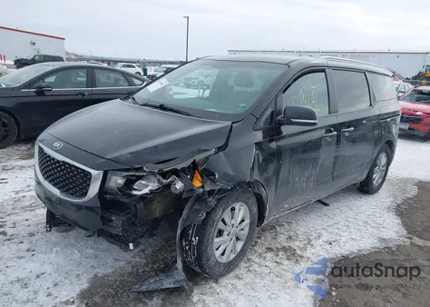2016 Kia Sedona Lx из США, поврежденный, VIN KNDMB5C11G6093485